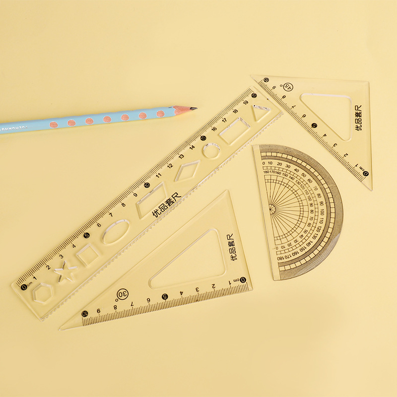 Cartoon ruler set, four-piece set for students, 20cm soft and straight ruler set, cute learning supplies for primary school students, stationery wholesale pic 7