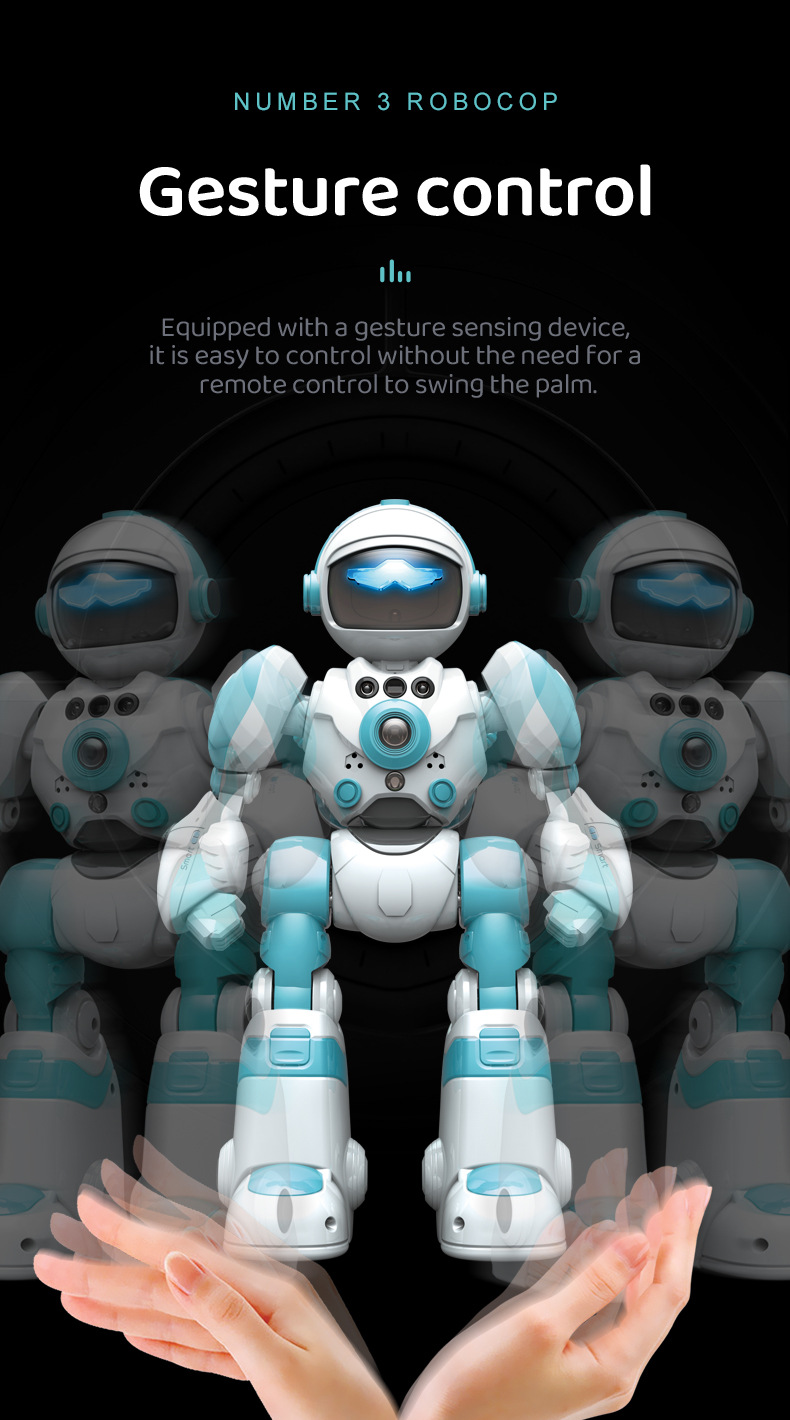 New AI intelligent voice robot, gesture-sensing remote control electric toy, sound and light dancing programmable robot pic 7