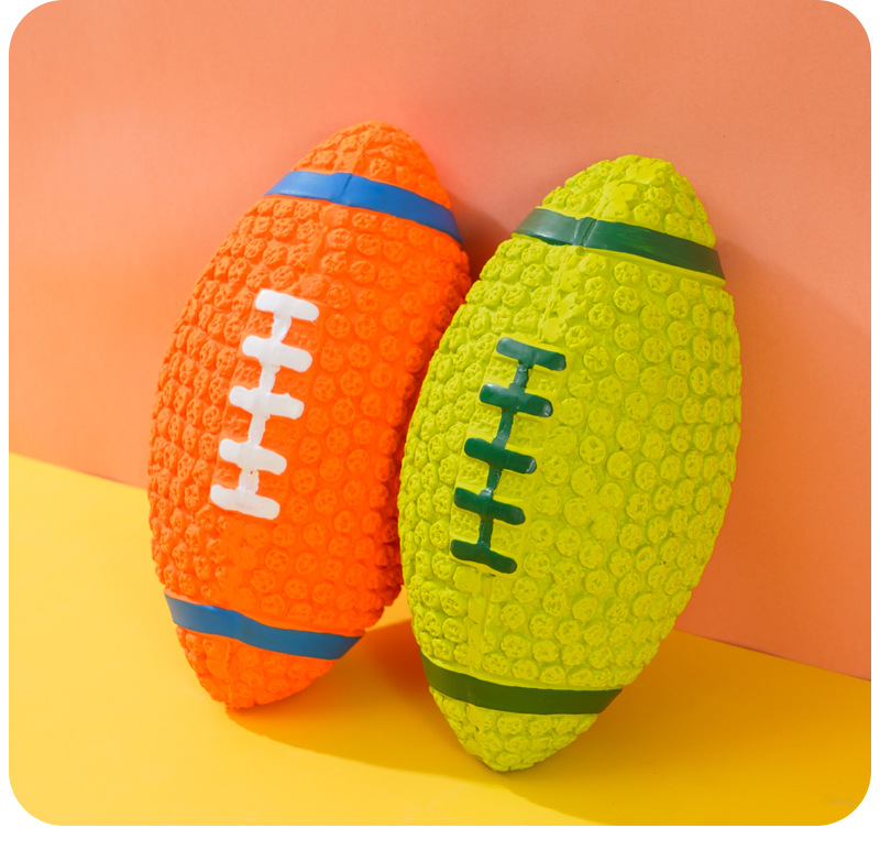 Latex toys, sound-making high-elastic cotton-filled latex pet football, sound-making football, dog teething toy ball pic 18
