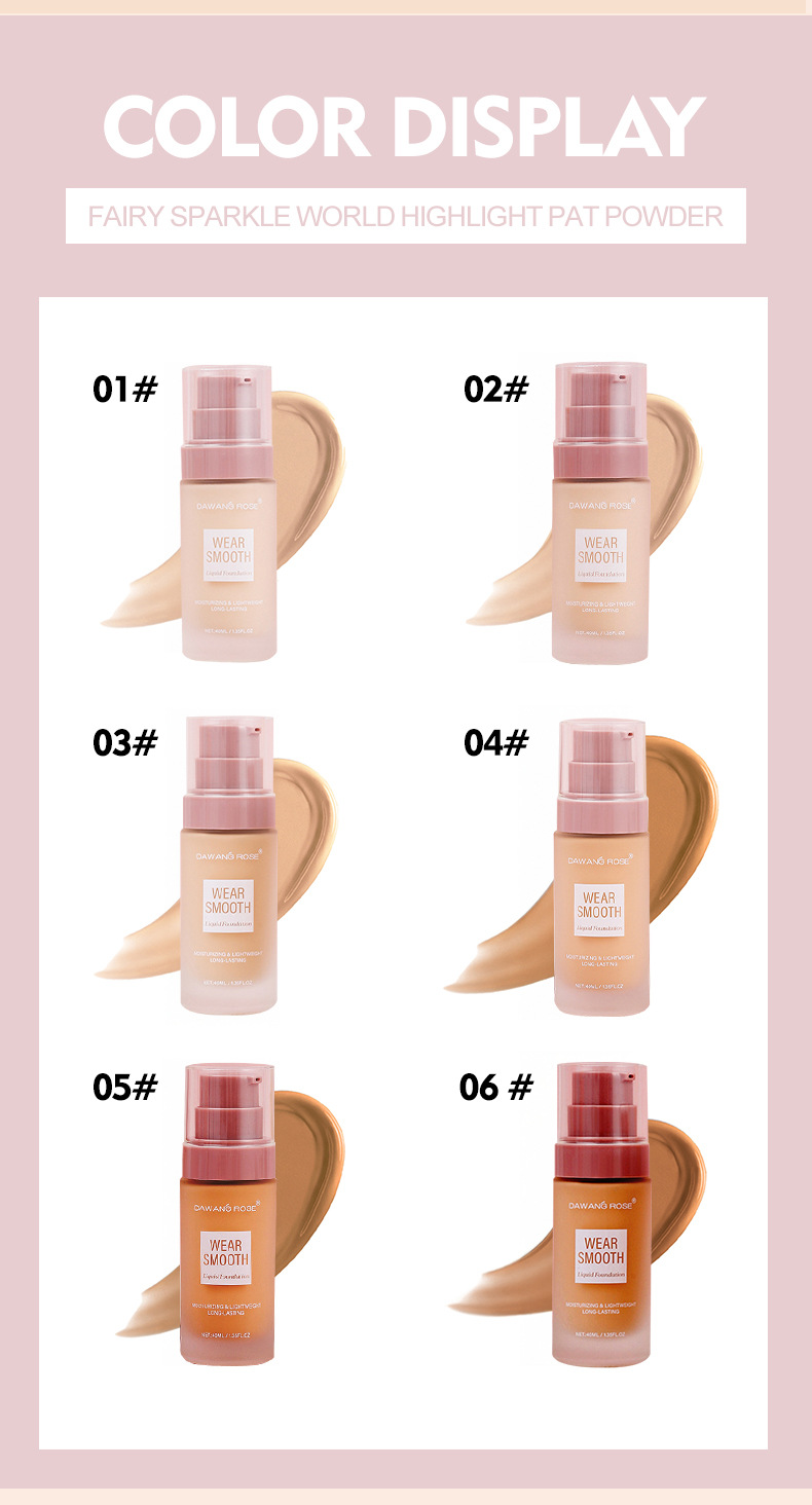 Cross-border cosmetics foundation liquid set, concealer foundation, long-lasting and non-smudge foundation cream, beauty and color makeup, setting pic 10