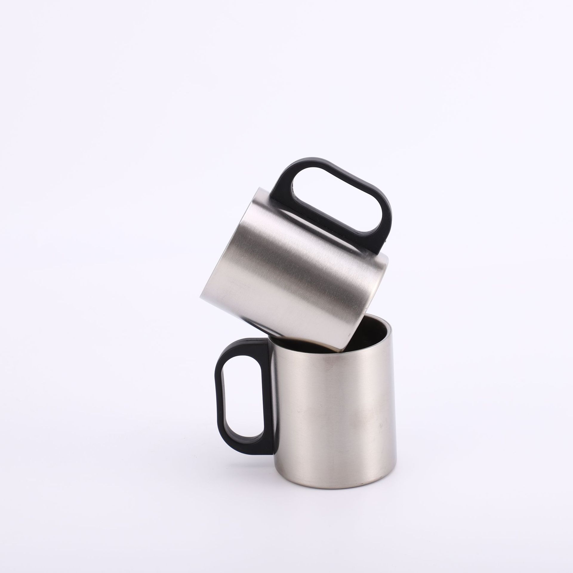 Wholesale of cross-border 304 stainless steel mini mugs with LIDS, handles, multi-functional and shock-resistant water cups pic 12