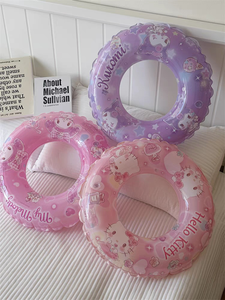 三丽鸥卡通游泳圈加厚充气救生圈腋下圈库洛米凯蒂猫美乐蒂厂家直供运动户外游泳用品详情2