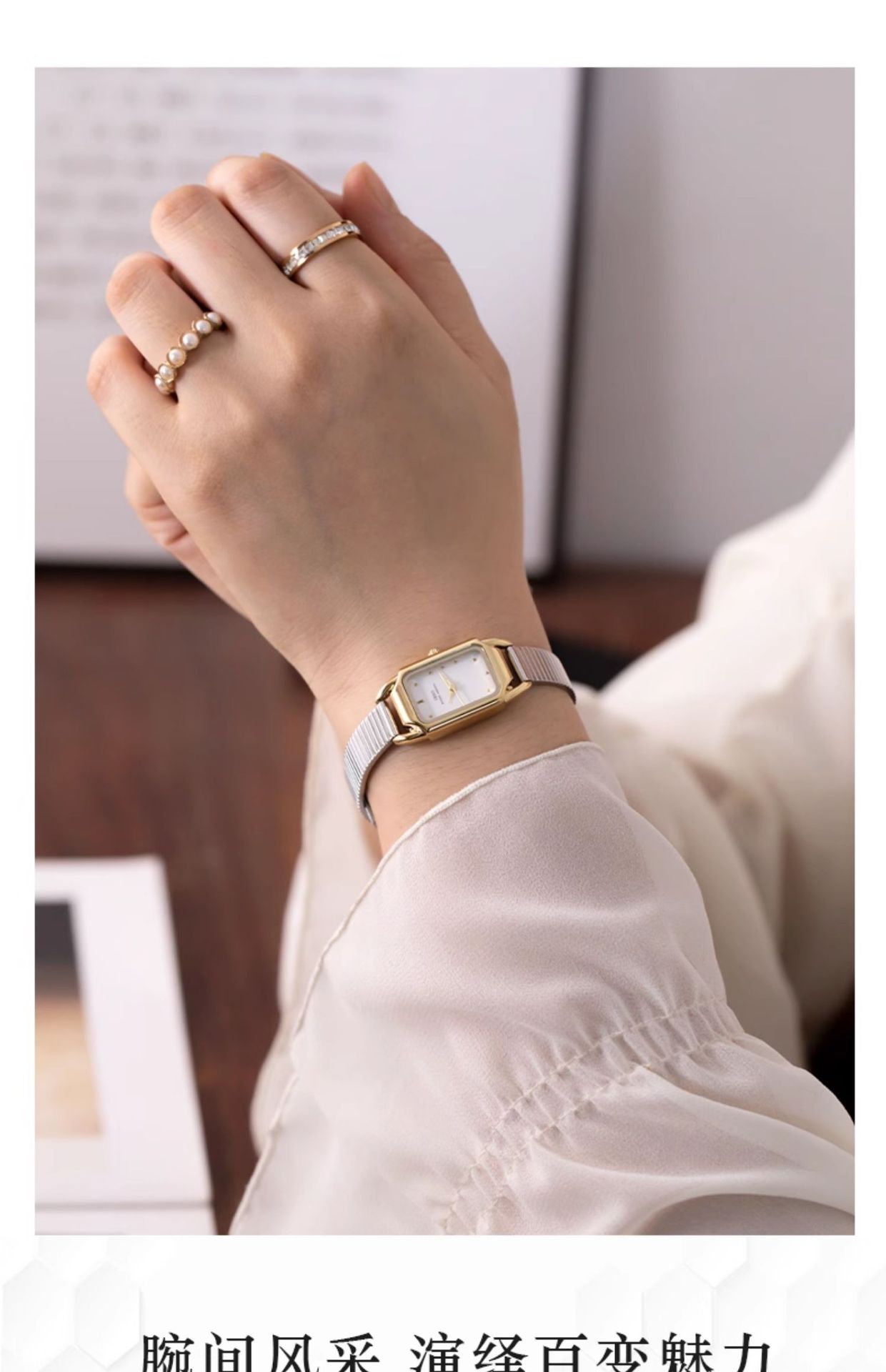 ibso women's watch, a niche, light luxury, simple and retro square, trendy, light luxury automatic women's watch, genuine product pic 17