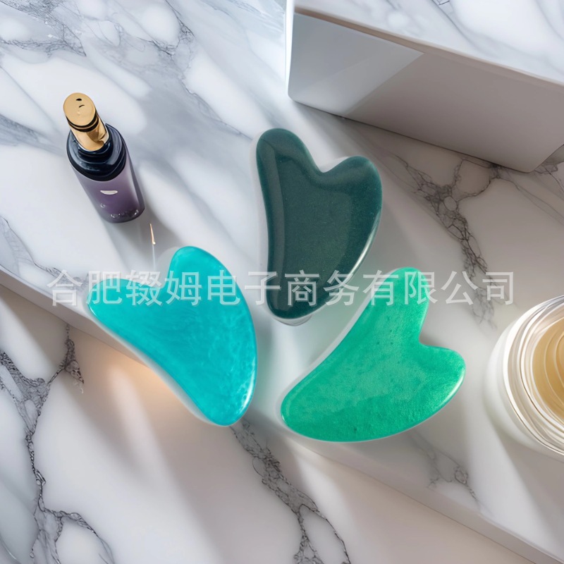 树脂心形刮痧器美容按摩点穴脸部刮背全身按摩刮痧板跨境详情4