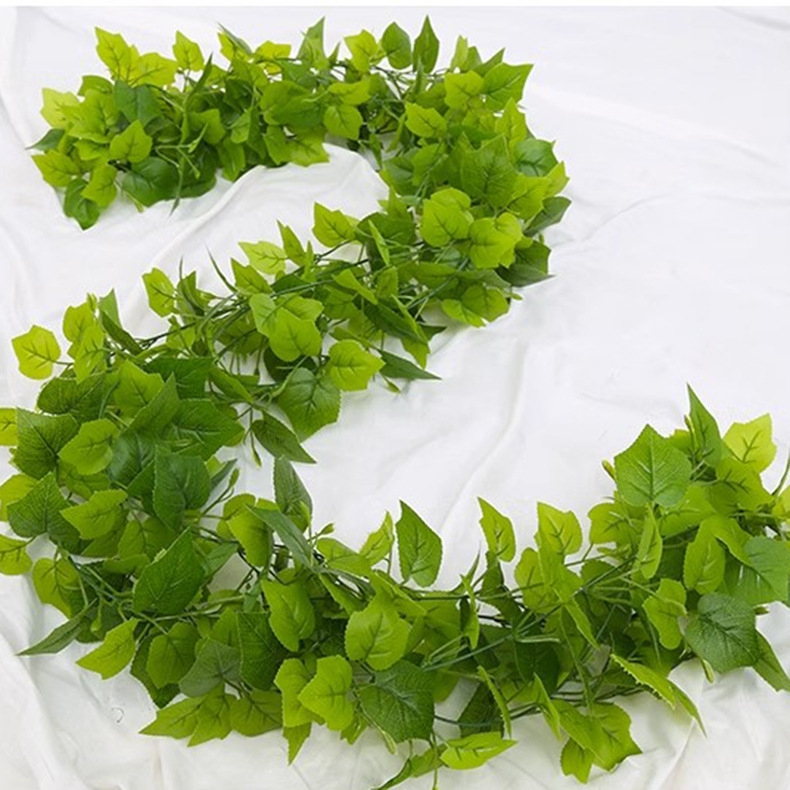 仿真藤条假树叶装饰藤蔓爬山虎绿植吊顶过胶花藤葡萄叶绿萝常春藤详情14