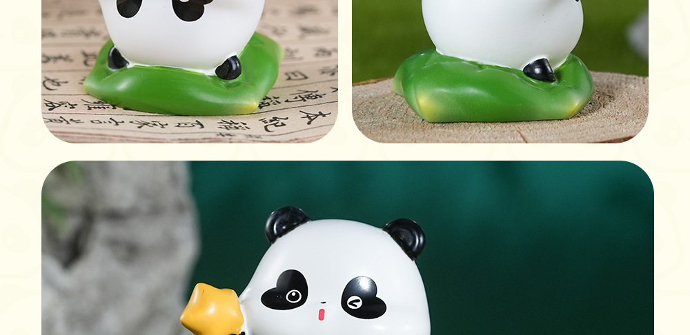 熊猫玩家潮玩盲盒可爱文创手办办公装饰电视柜摆件毛绒布艺公仔吉祥物车载玩具详情12