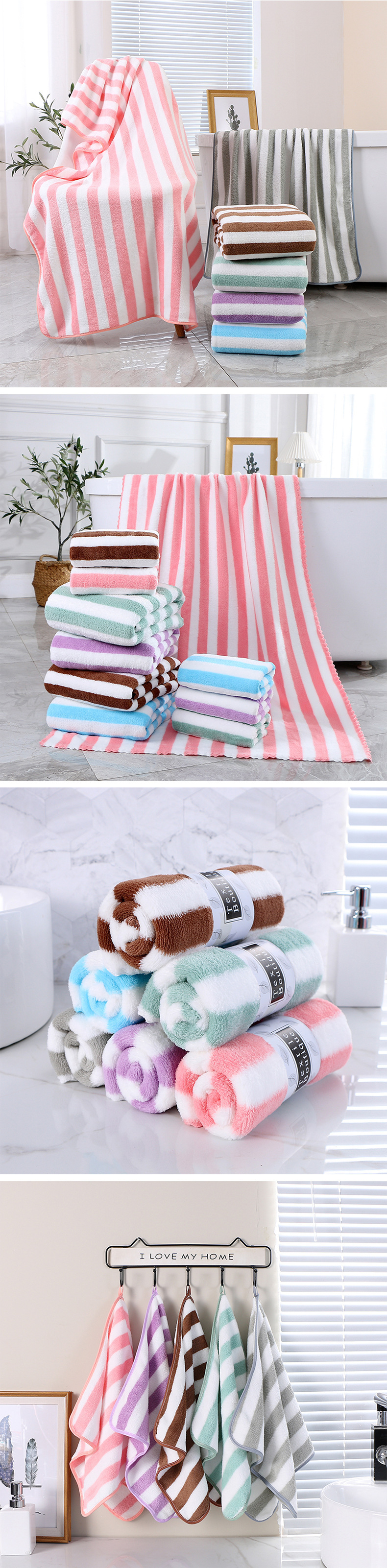 【 Chi Jia 】 Coral Fleece Bath Towel Set: Absorbent and non-shedding, home Double-sided fleece bath towel thickened and densified pic 10