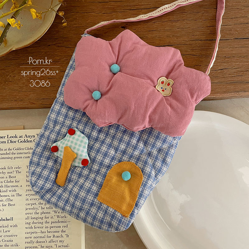 Spring new cloud-patterned bag fabric children's cute storage crossbody bag cartoon rabbit casual bag accessories pic 9