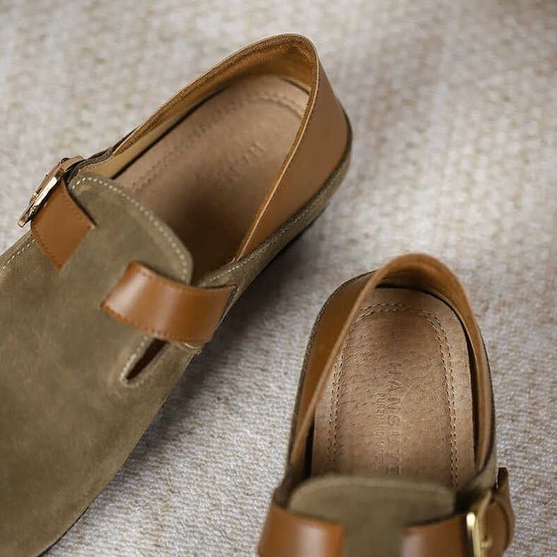磨砂皮勃肯鞋女鞋2025新款春秋全包两穿软底平底舒适百搭女单鞋详情4