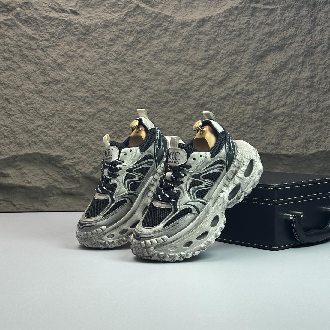 复古男士ins老爹鞋厚底休闲潮男百搭做旧款轮胎底青年时尚男鞋详情4