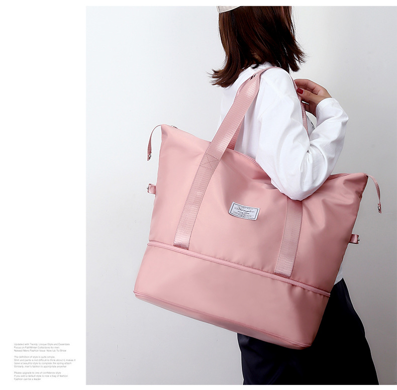 A new dry-wet separated luggage bag and a large-capacity multi-functional portable fitness bag that can be stored in a suitcase with a pull handle pic 22