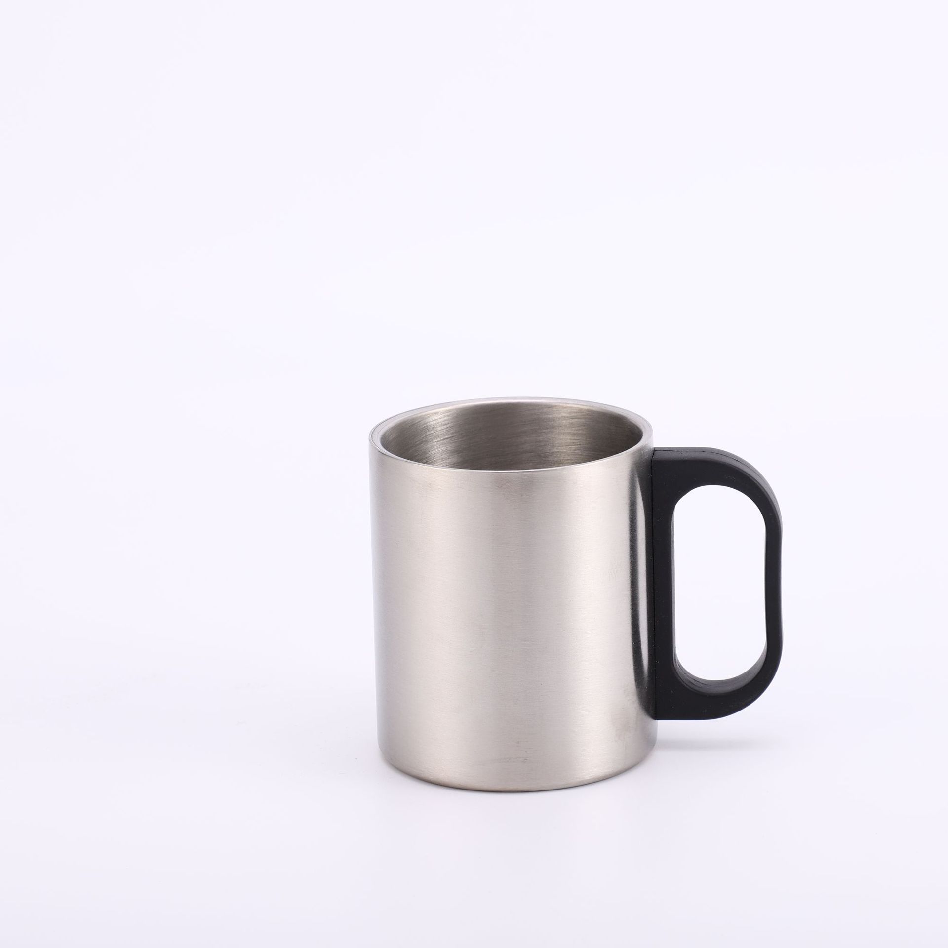 Wholesale of cross-border 304 stainless steel mini mugs with LIDS, handles, multi-functional and shock-resistant water cups pic 2