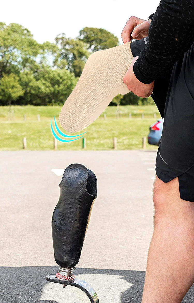Thickened gel socks, long gel socks, soft, anti-wear and shock-absorbing prosthetic socks for the disabled, leg amputation prosthetic socks pic 1