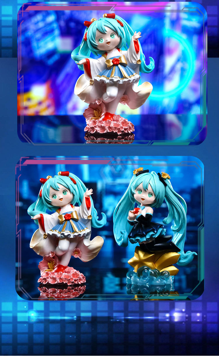 Virtual large-scale diva figurine, Hatsune Miku figurine model, landscape figurine, desktop figurine, resin handicraft pic 9