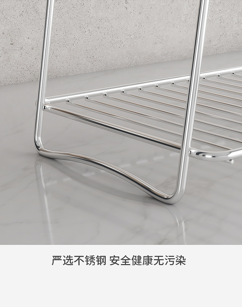Cross-border kitchen stainless steel storage rack, seasoning cup storage rack, multi-layer countertop floor-standing organization, draining and storage rack pic 16