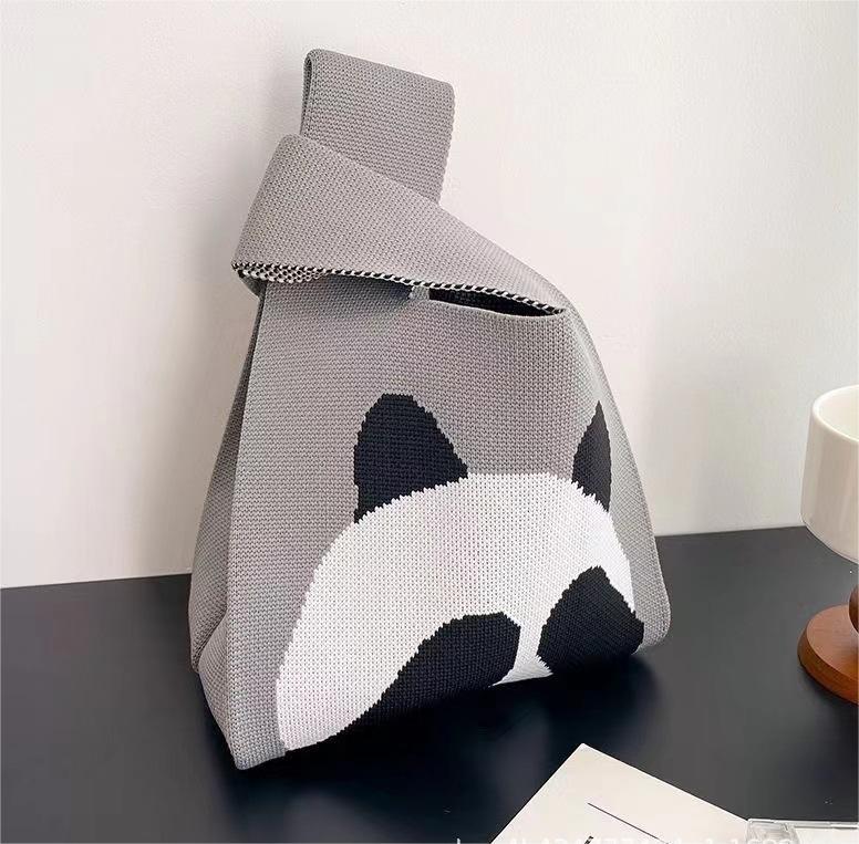 女士针织包多巴胺小包包手机包托特包针织包时尚卡通针织手提袋详情14