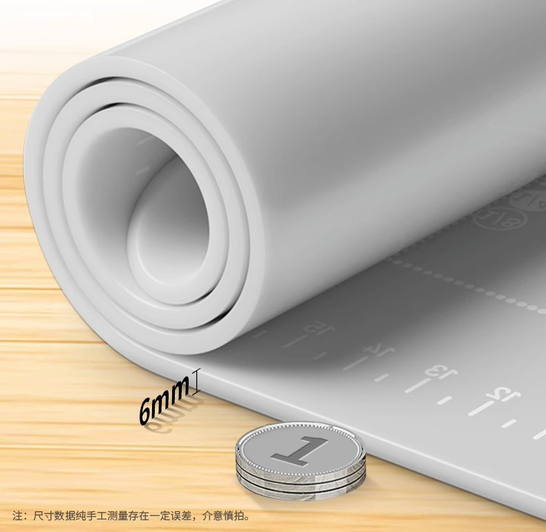 Silicone rubber dough kneading pad, food-grade thickened dumpling dough pad panel and dough pad, household cutting board for rolling dough, anti-slip pic 16