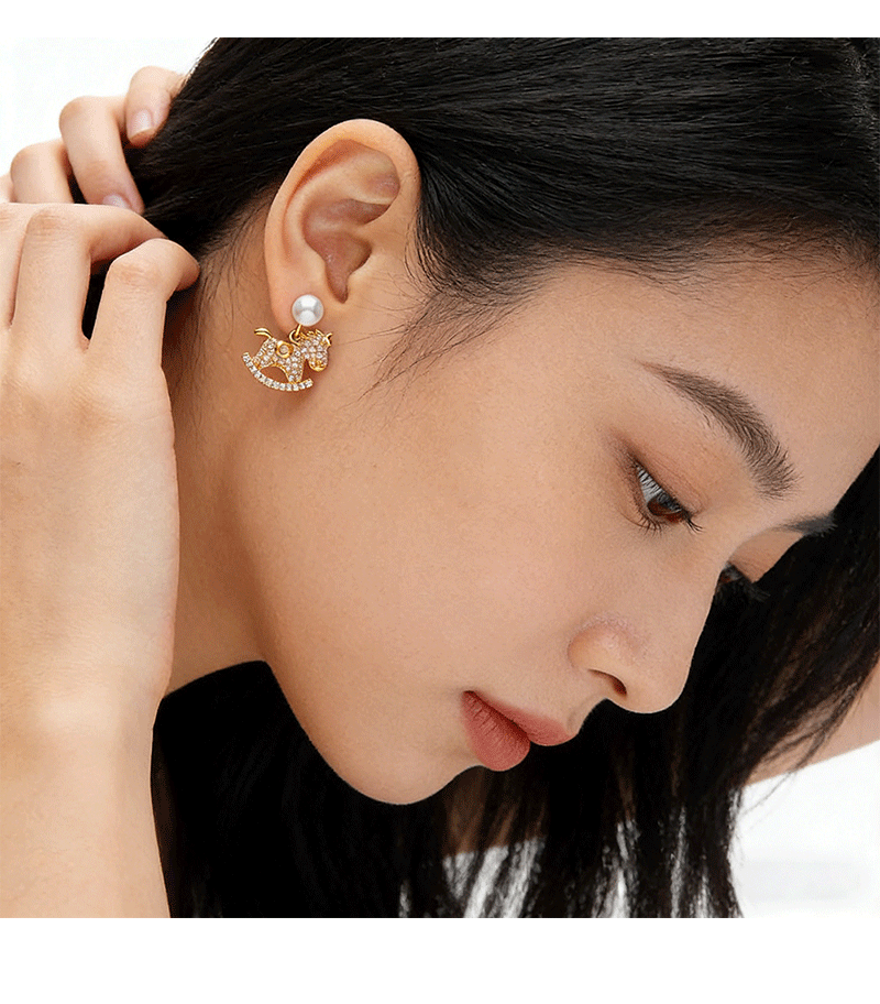 ¡Hyacinth tiene dinero ahora! Perlas pendientes nicho ligero extravagancia versátil alta apariencia horizontal temperamento pendientes de mujer 2026 explosivo estilo earpieces pic 6