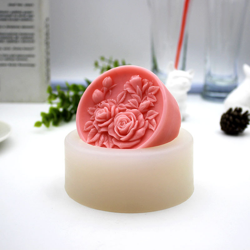 Peony, rose, silicone mold, cake baking, drip glue, scented gypsum, candle making, handmade DIY soap mold pic 15