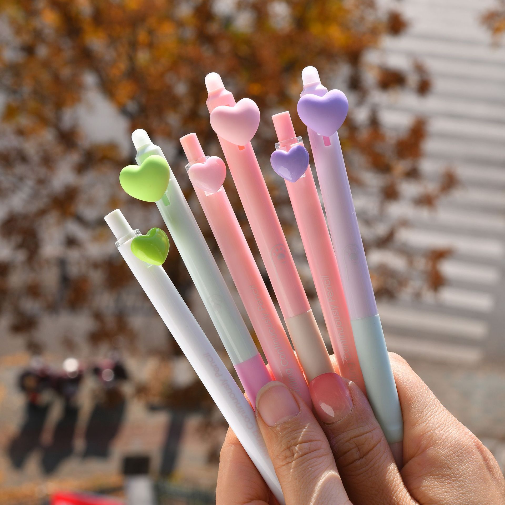 The Chenxi Love Press Set features an erasable gel pen and an eternal pencil with a blue core, ensuring smooth and fluid writing for students pic 15