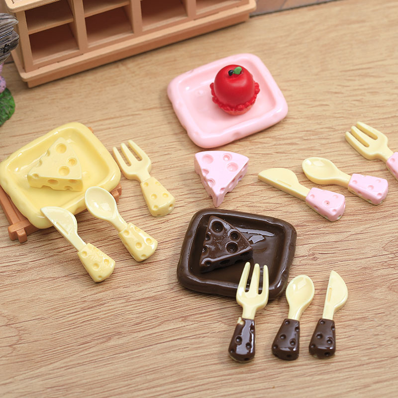 小鼻嘎捏捏乐食玩奶酪盘子diy奶油胶洞洞鞋鞋扣发夹树脂配件摆件详情1