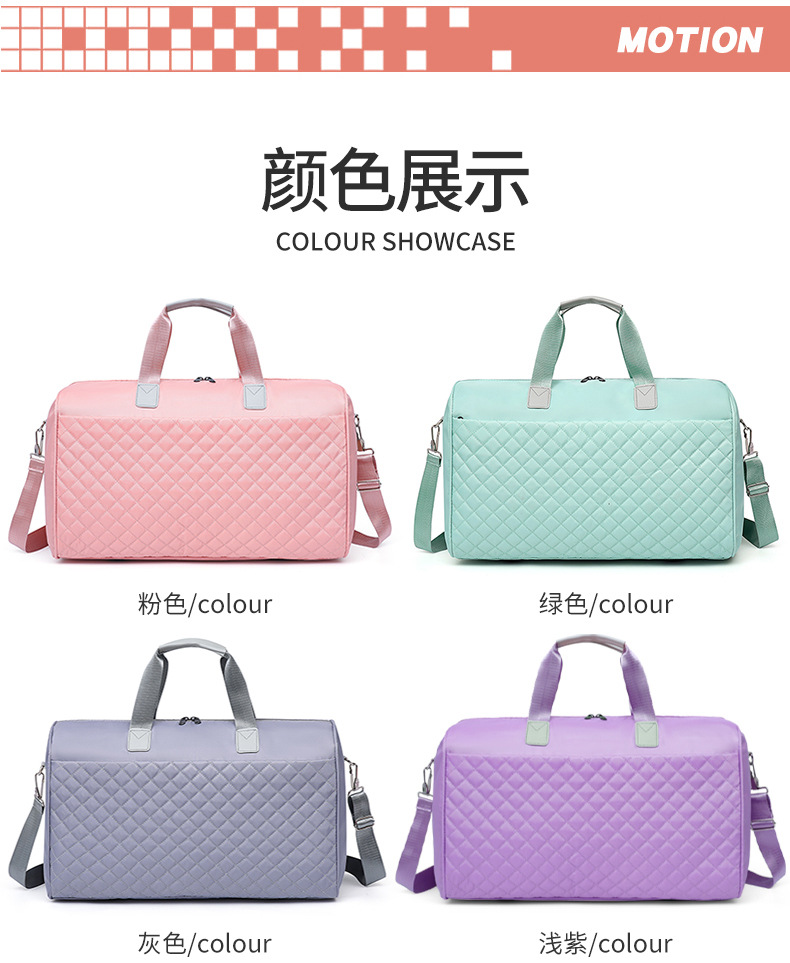 Wholesale of new dry-wet separation crossbody fitness bags, large-capacity yoga bags, sports hand-held short-distance travel storage bags pic 10