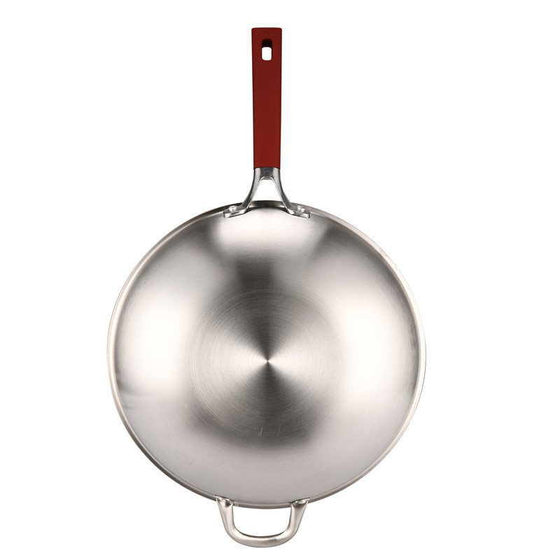 Good Partner Factory directly supplies the brand-new generation of full-screen stainless steel wok, titanium-containing non-stick wok and cooking wok, one-piece consignment pic 11