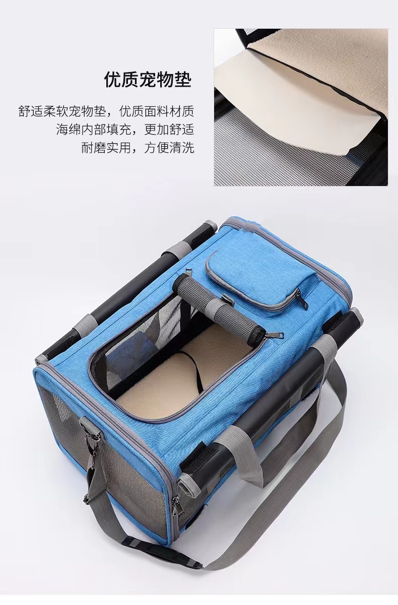 Bolsa para mascotas gran espacio caja de aviación portátil para mascotas al aire libre transpirable bolsa de gato portátil para salir mochila para mascotas pequeñas pic 32