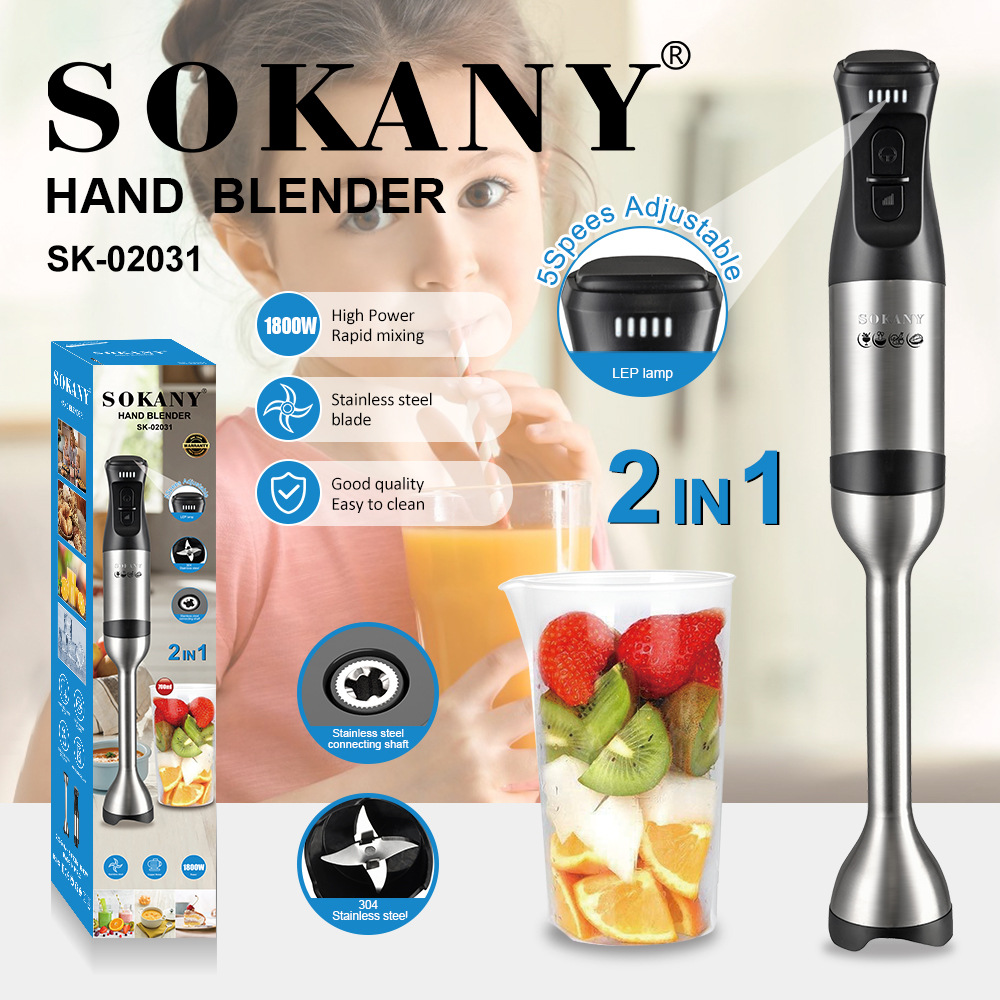 Foreign trade SOKANY02031 Metal Two-in-one Cooking Stick, Baby Food Machine HAND BLENDER pic 3