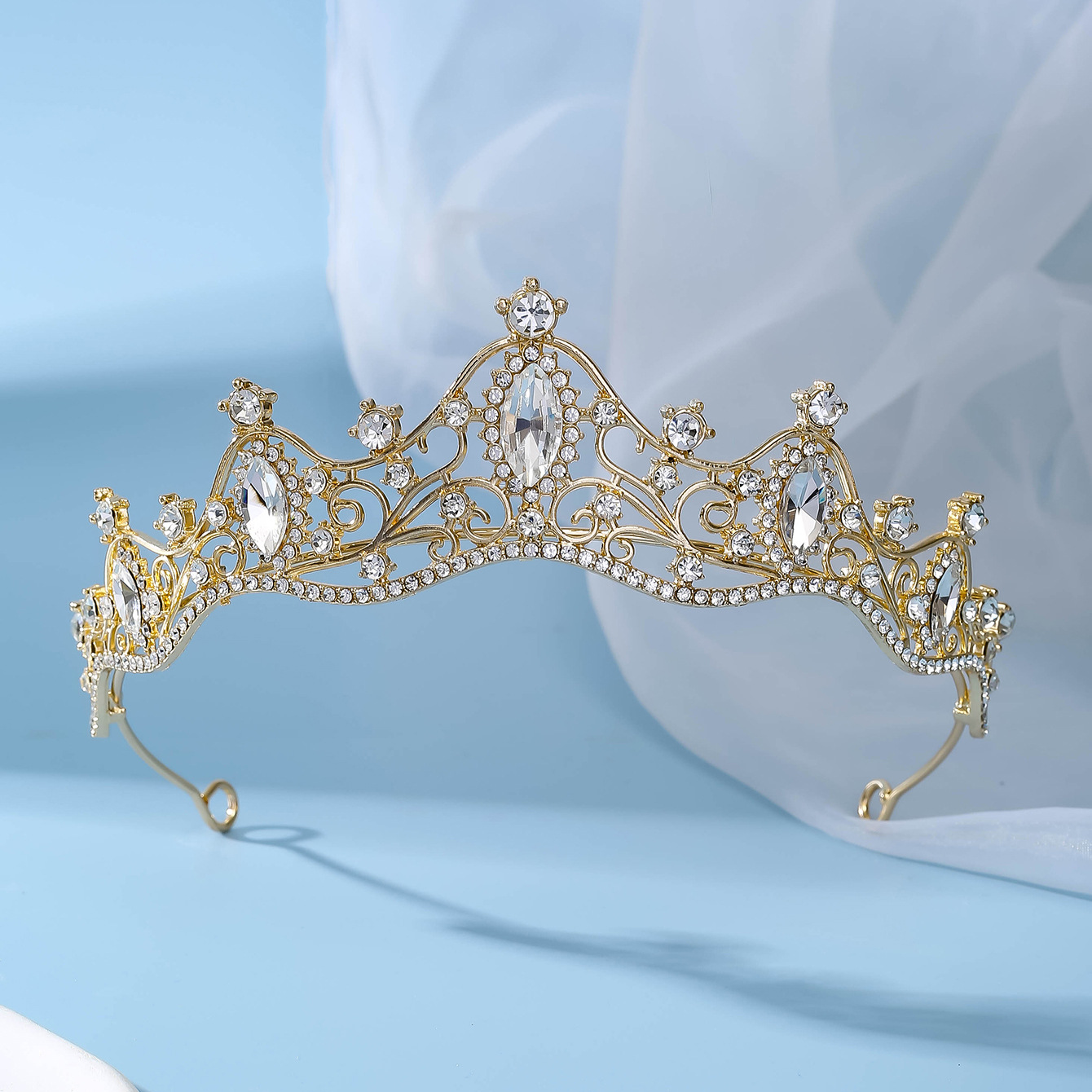 Cross-border best-selling bride headbands, crown wedding accessories, headwear, hair clips, birthday party wear, hot-selling crown hair bands pic 6