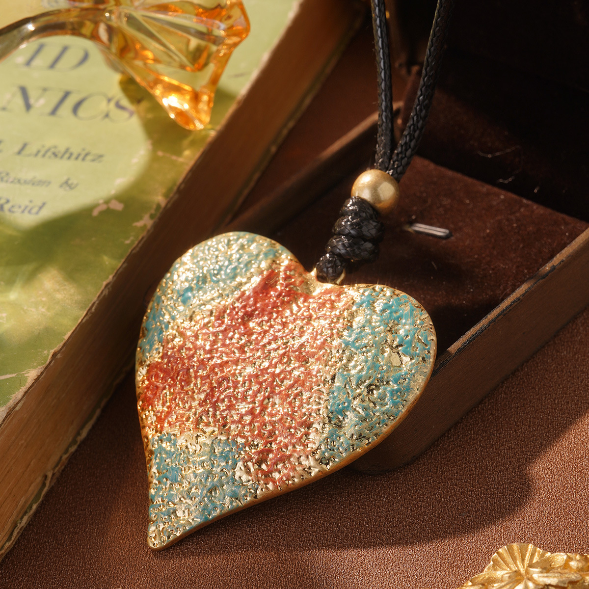 French-style European and American seven-color natural stone retro and simple multiple heart-shaped necklaces and bracelets, adjustable woven beaded bracelets pic 22