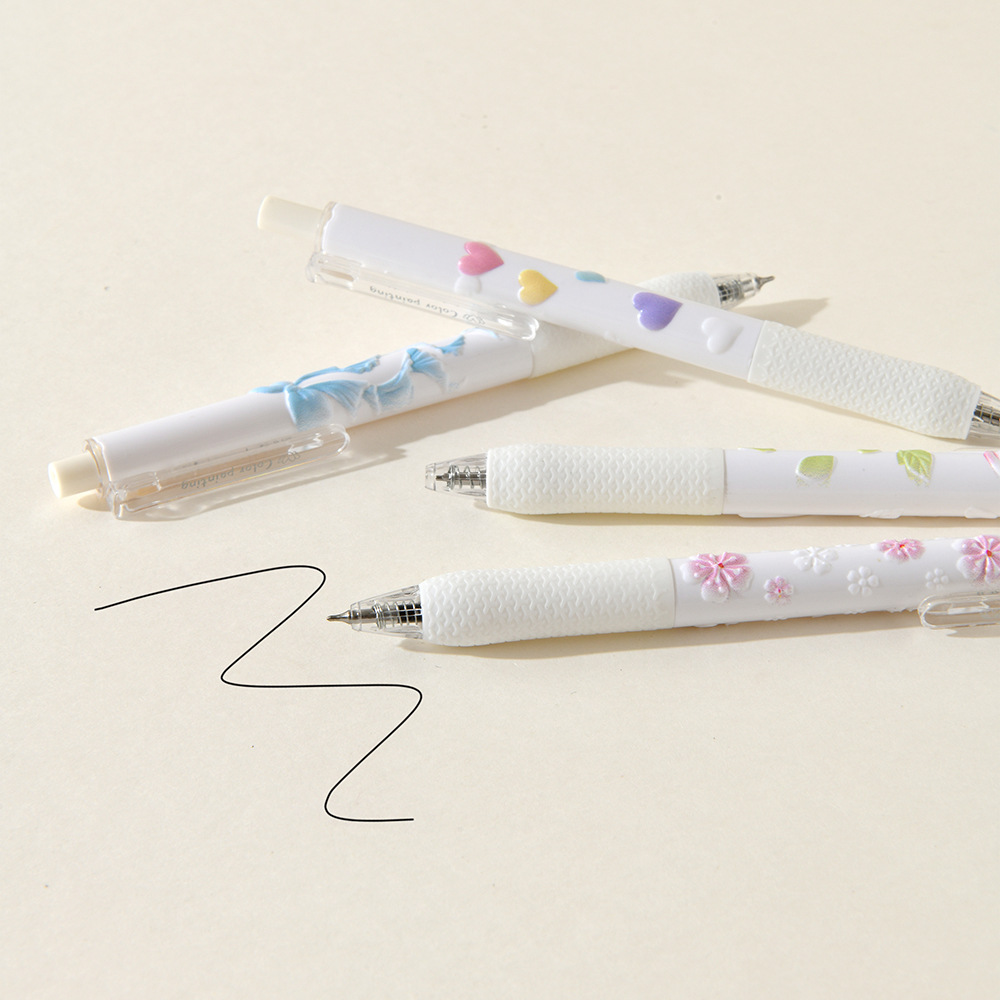 Chenxi Blank Fragrance Relief Pen 3D Gel Pen CS Double nib 0.5mm Black Signature Pen for students pic 21