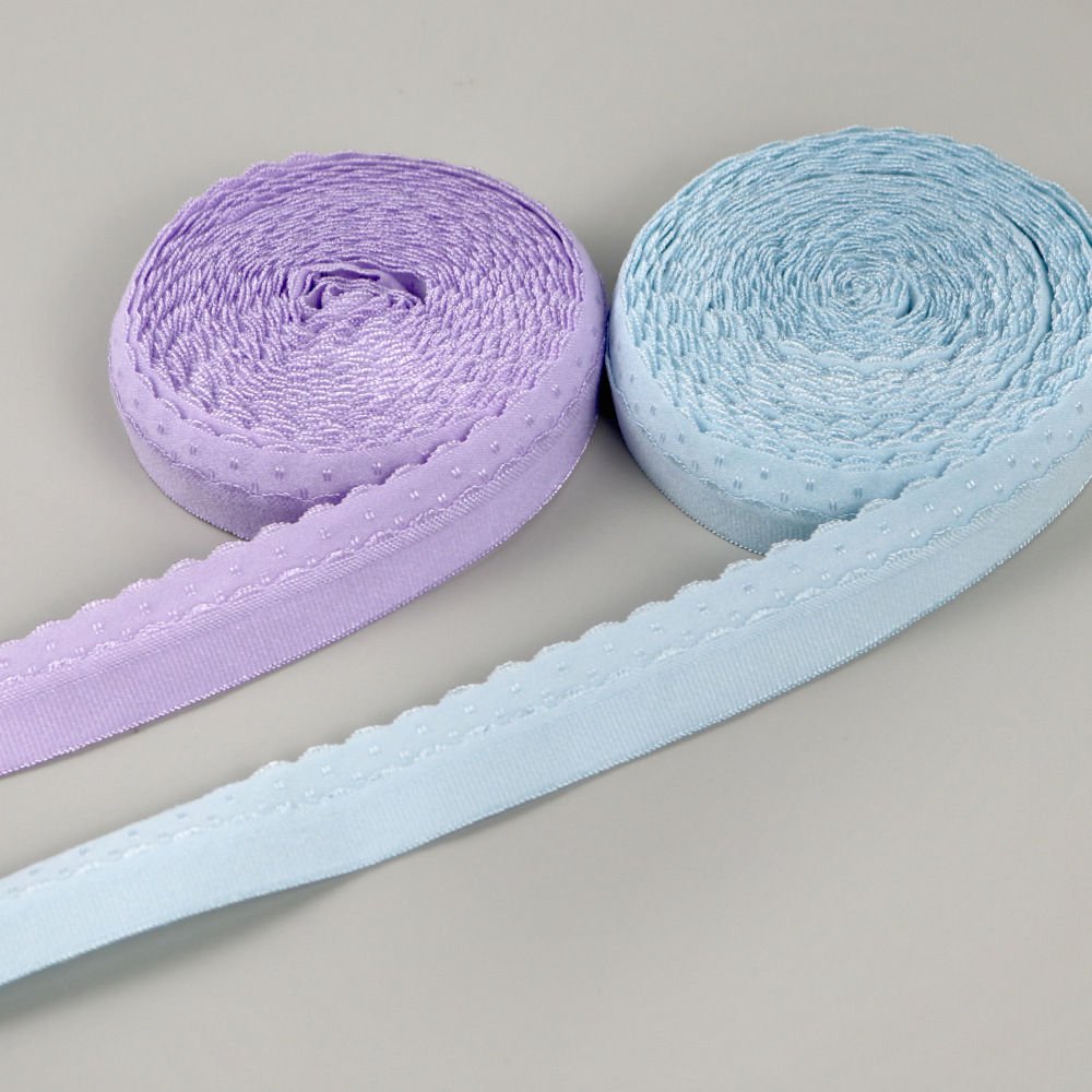 Factory direct sales of 2.0 nylon-edged twill band folding crown smooth elastic folded elastic band pic 8