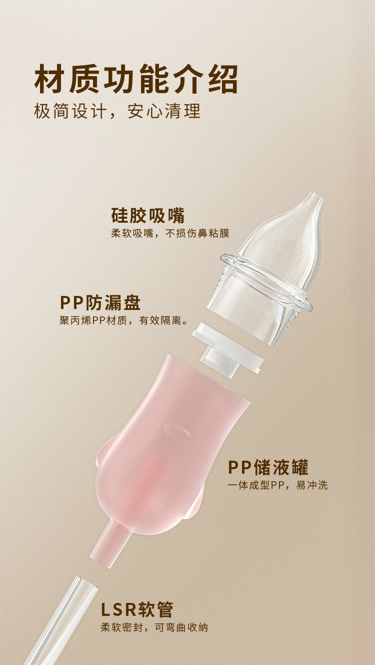 布比熊婴幼儿手拉负压吸鼻器鼻涕鼻屎神器新生家用宝宝儿童防逆流详情5
