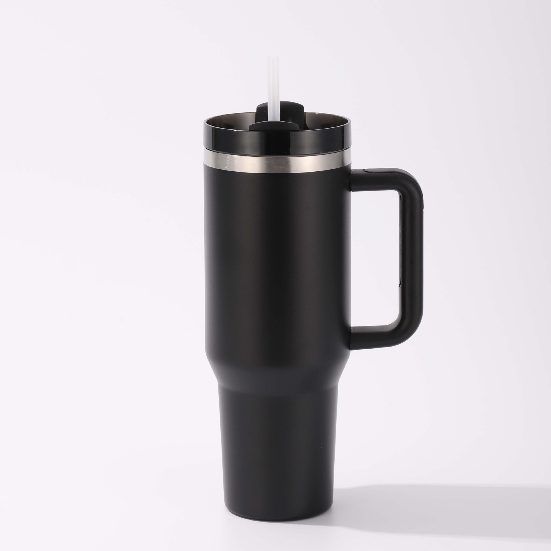 32oz大容量冰霸杯纯色户外车载带吸管汽车杯304不锈钢手柄保温杯详情2