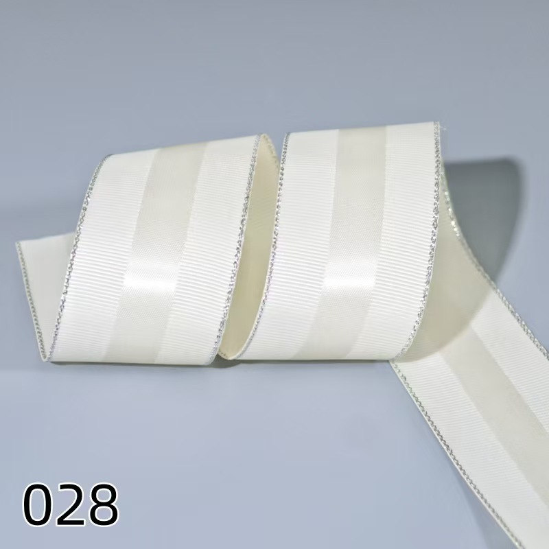 Hilo de satén medio cinta de borde de plata ropa juguetes accesorios tocado banda de pelo caja de regalo embalaje venta directa de fábrica 100 yardas pic 9