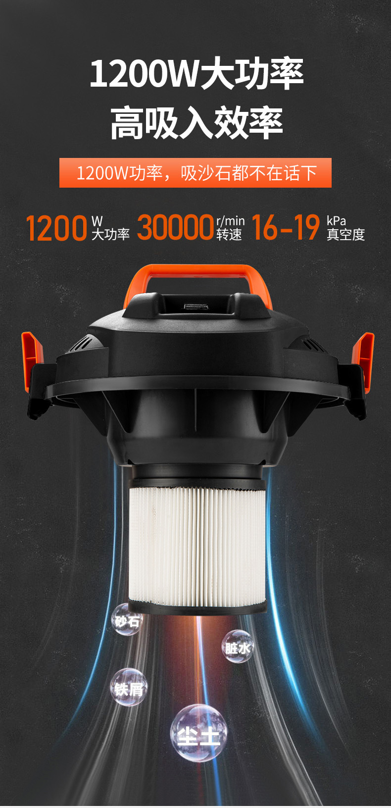 20L扬子吸尘器家用大吸力大功率干湿吹桶式吸尘器现货源头工厂详情6