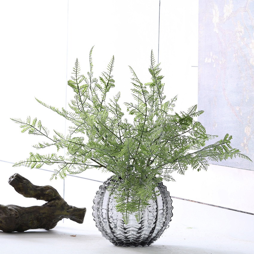 Green tropical rainforest simulated kidney fern fern wall landscape design, soft rubber Persian leaf flower bouquets, multiple decorative items, simulated plants for home decoration pic 2