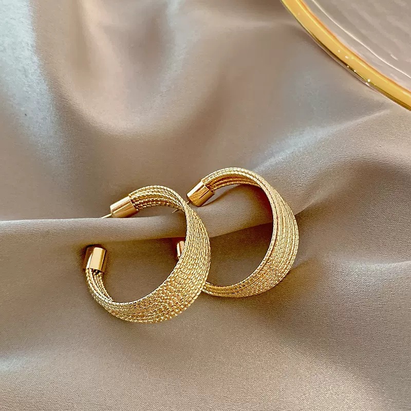 s925银针欧美夸张设计感耳圈2023年新款气质小众耳环网红轻奢耳饰详情4