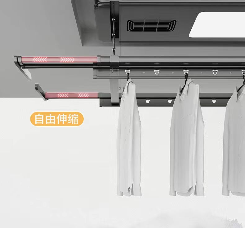 智能遥控电动晾衣架遥控声控升降家用阳台超薄烘干可伸缩厂家批发详情23