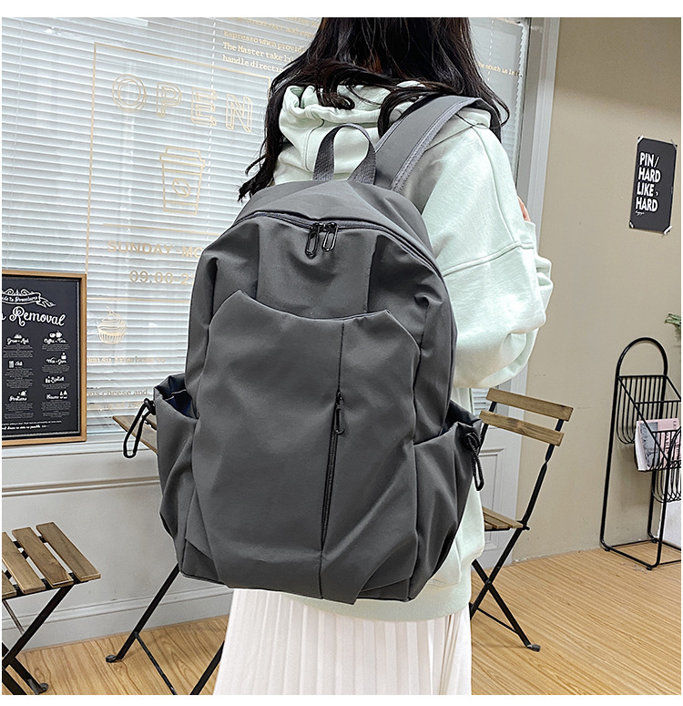 跨境新款双肩包大容量男女学生书包简约休闲短途出差商务电脑包详情35