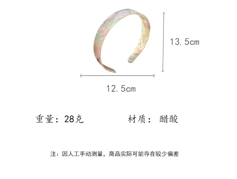 Korean acetate leopard print color hairband with teeth, anti-slip wide edge headband and hair clip, a versatile new for French style women going out pic 4