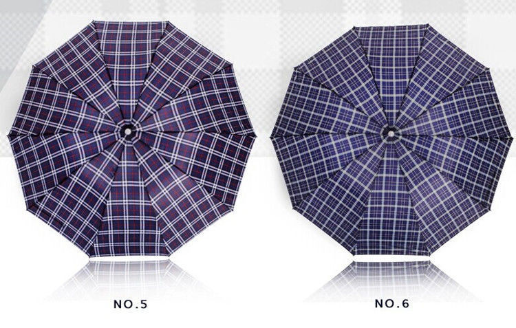 三人双人单人格子三折伞加固折叠晴雨伞大号小号男女士雨伞详情7