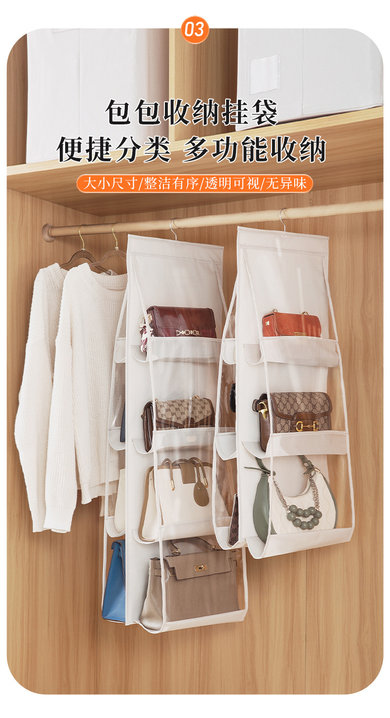 多功能挂袋收纳袋墙挂式衣柜整理神器家用储物袋防尘收纳架日用百货详情5