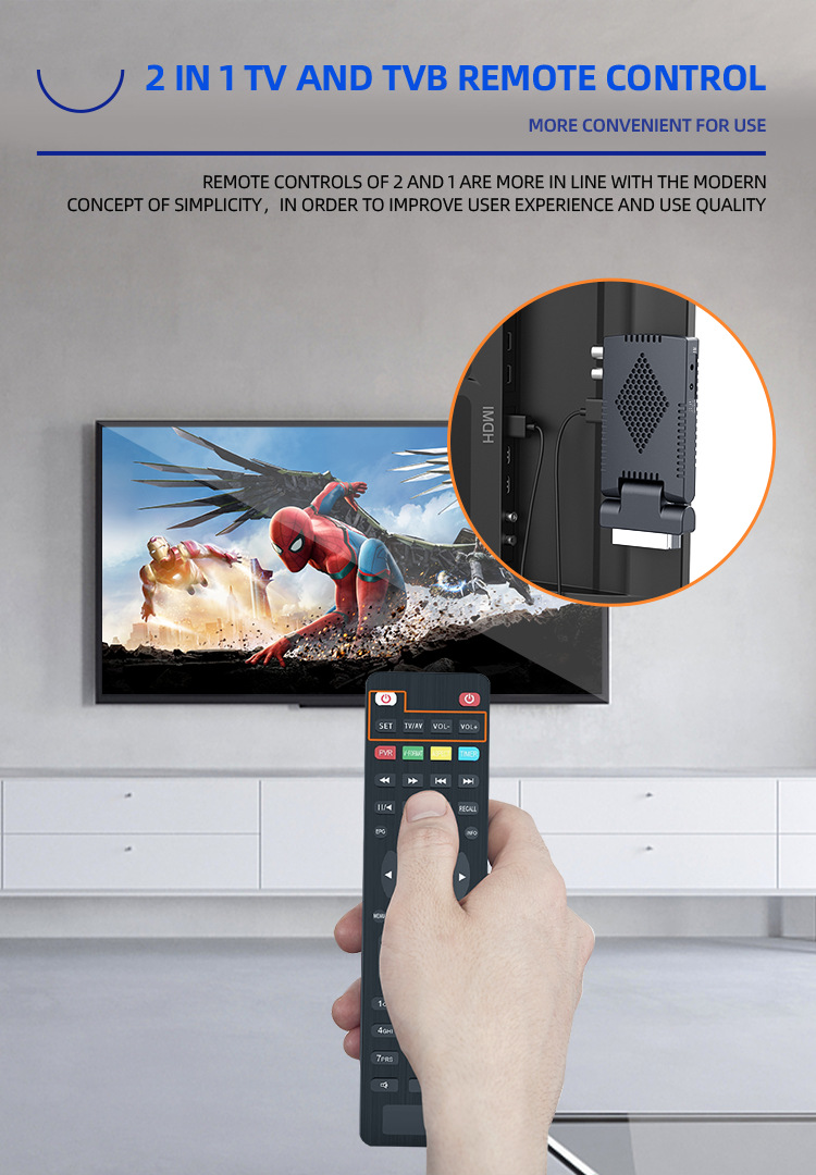 The 2024 new model supports European export of DVB-T2 Scart h265 Spanish high-definition digital set-top box pic 3