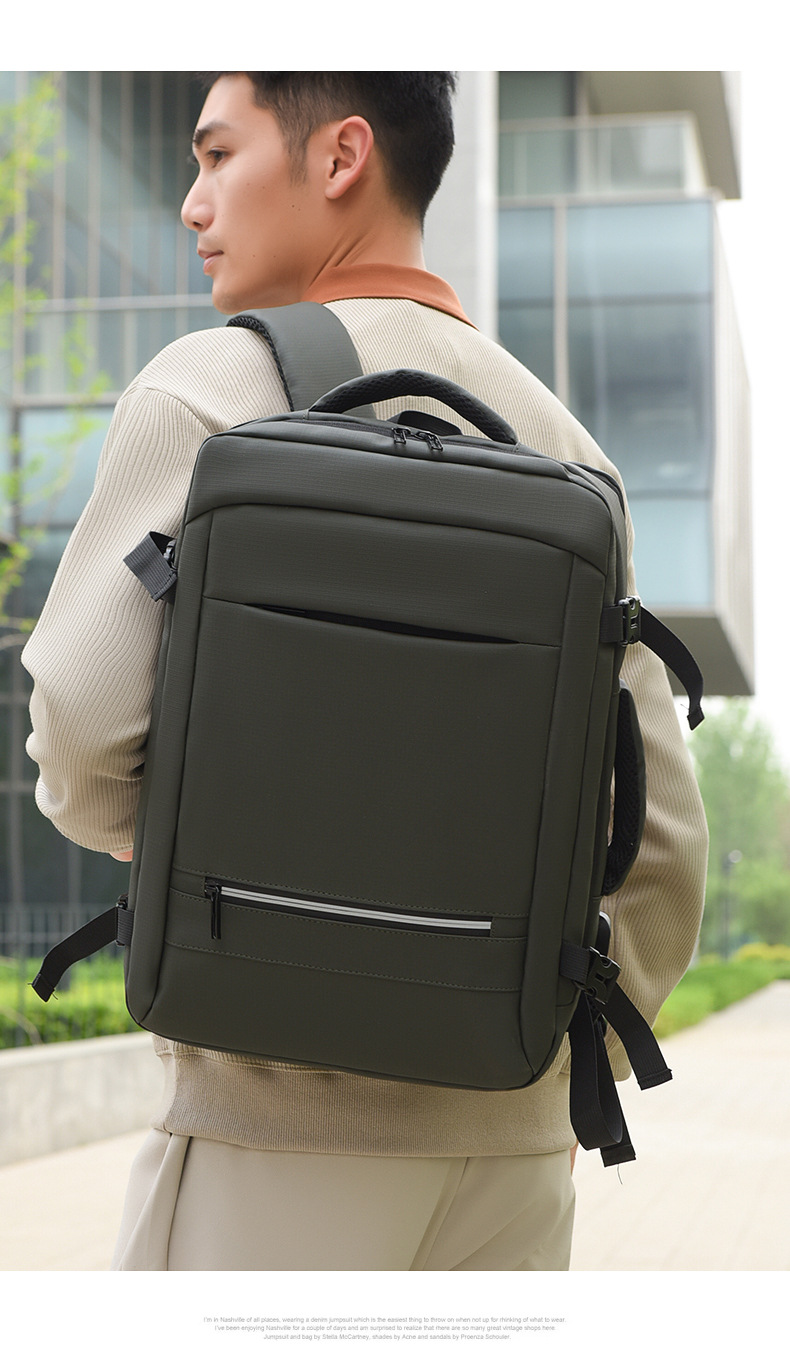 The new business backpack for men with a high-end feel, large-capacity water-resistant computer backpack, and multi-functional student backpacks are trendy pic 32