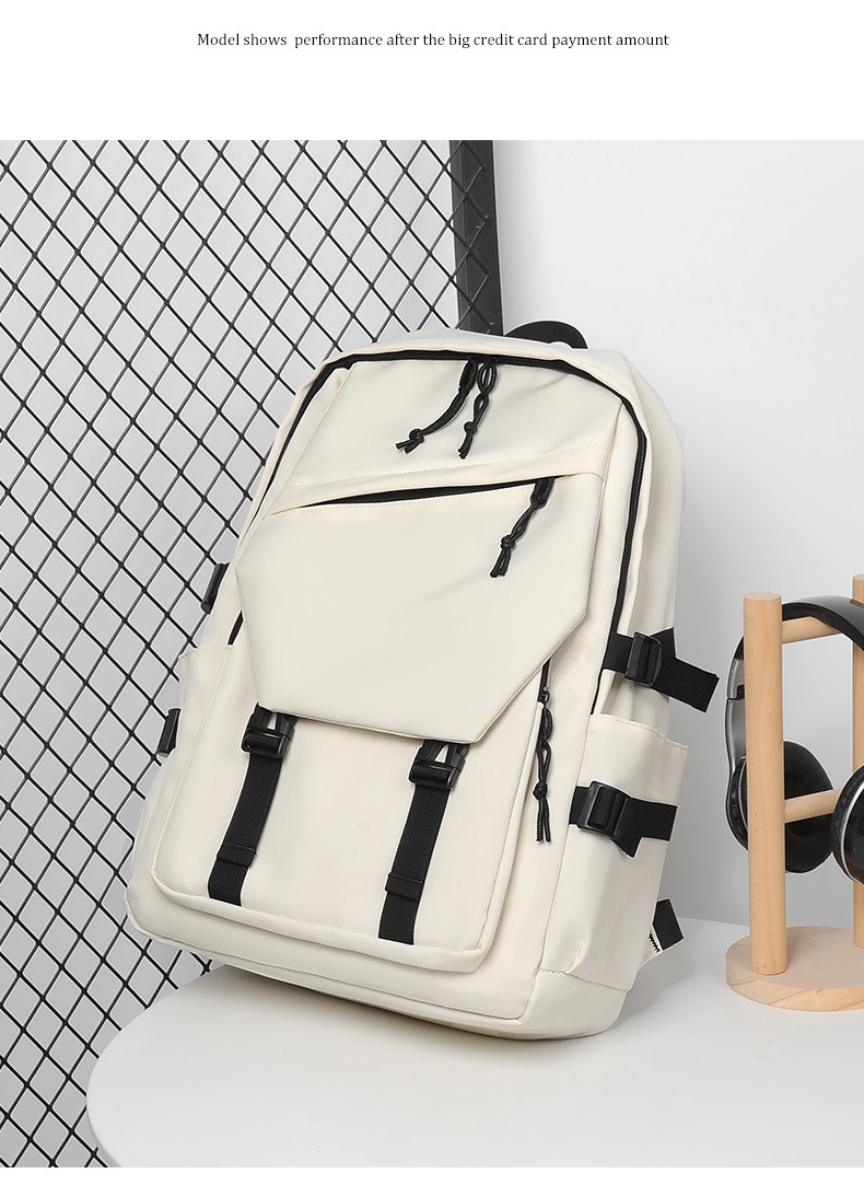 2025爆款双肩包跨境专供潮流背包简约礼品双肩包可印字厂家批发详情26