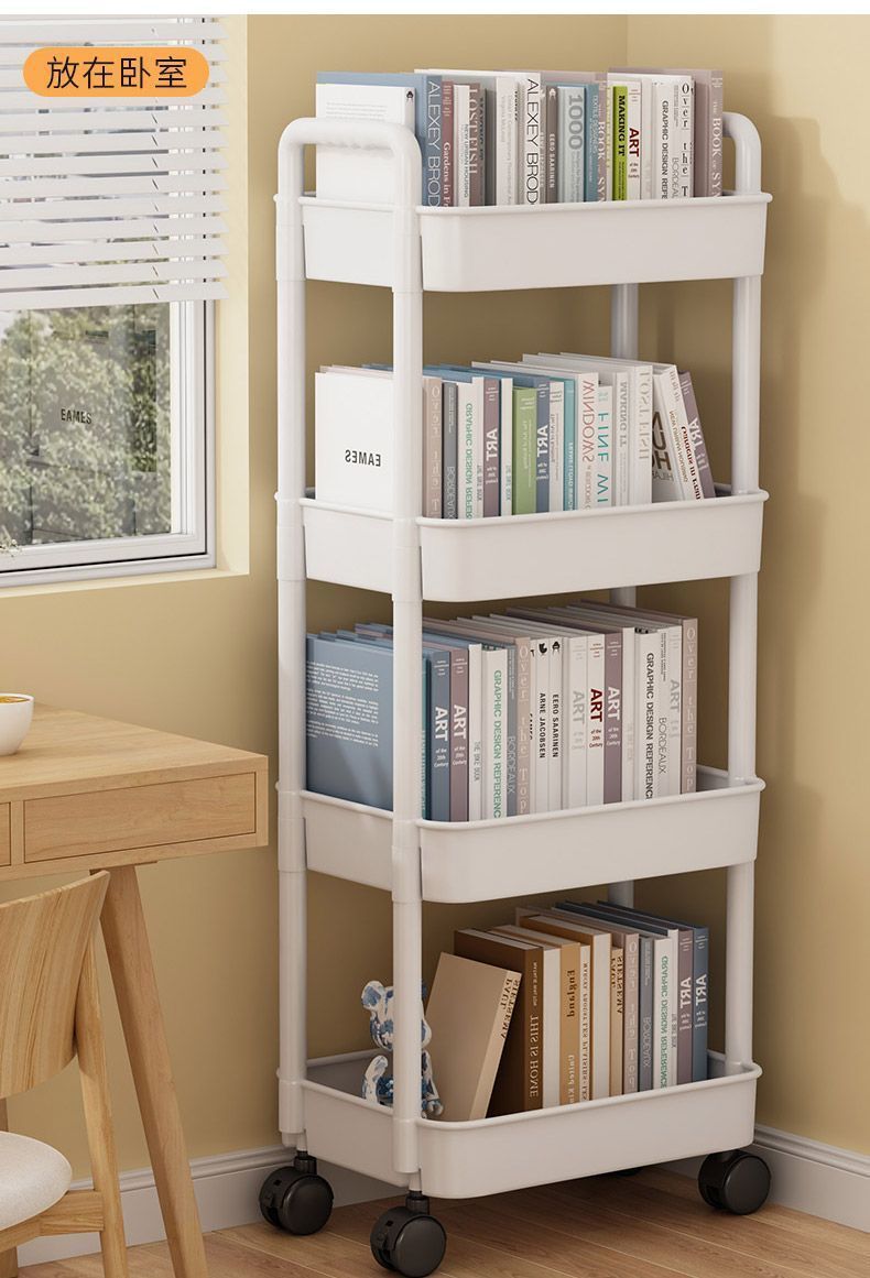 卫生间收纳厨房床头零食浴室卧室多层移动储物架落地小推车置物架详情12