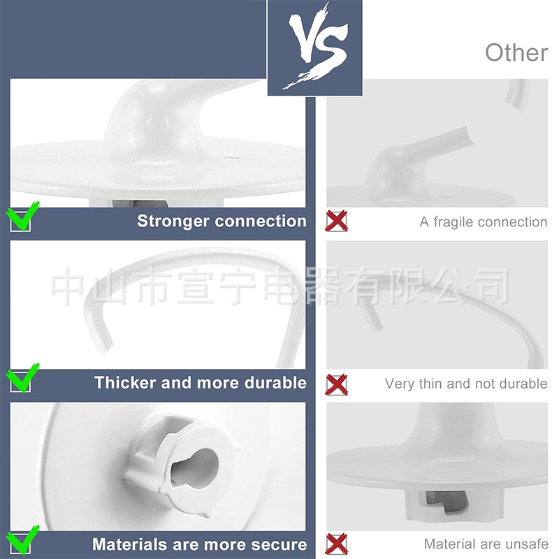 K45DH aluminum dough hook accessory for kitchen vertical mixer dough hook KitchenAid 4.5/5QT suitable pic 4