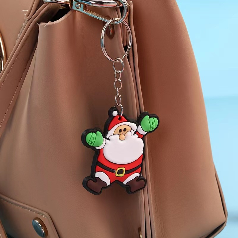 圣诞节新款钥匙扣饰品圣诞树麋鹿配件可爱PVC材质P5421礼品馈赠详情30